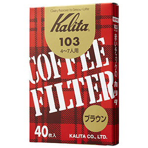 Kalita Hand Drip Coffee Filter Paper Premium 102 Brown 40p For 2 to 4 cup 